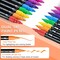 24 Colors Dual Tip Acrylic Paint Markers, Paint Pens Set with Brush Tip and Fine Tip For Fabric, Rock, Wood, Glass, Eggs, Scrapbook, DIY Crafts Making Art Supplies - Teacher Appreciation Gift